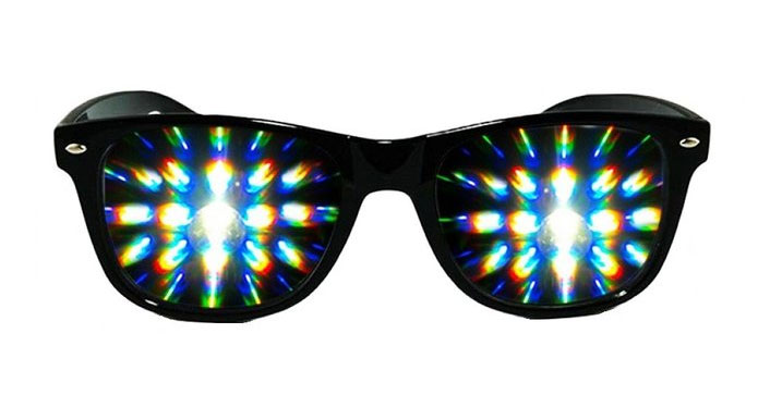 20 Pair Rainbow Spectrum Diffraction Prism Glasses 